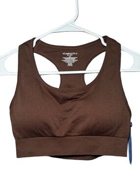 Aeropostale Chocolate Brown Racerback Sports Bra